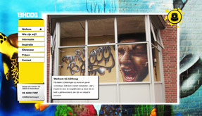 Graffiti muurschilderingen portfolio website voor 13HOOG