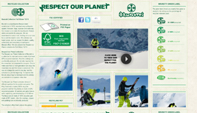 Ik maakte een Respect our Planet pagina voor de Brunotti website