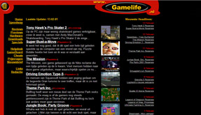 Een van mijn eerste website, een online magazine over computerspellen