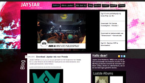 Jaystar's website uit 2010