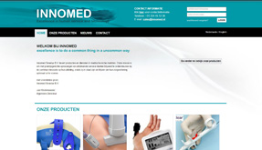 Medische apparatuur op overzichtelijk wijze gepresenteerd op een nette website