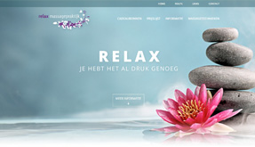 Website voor een massagepraktijk met tarieven en openingstijden