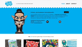 Illustrator uit Amersfoort met een kleurrijke portfolio website