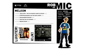 Ik maakte het ontwerp en techniek voor een website van een rapper