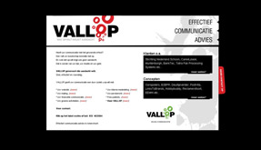 VALLOP Communicatie bureau website uit 2009
